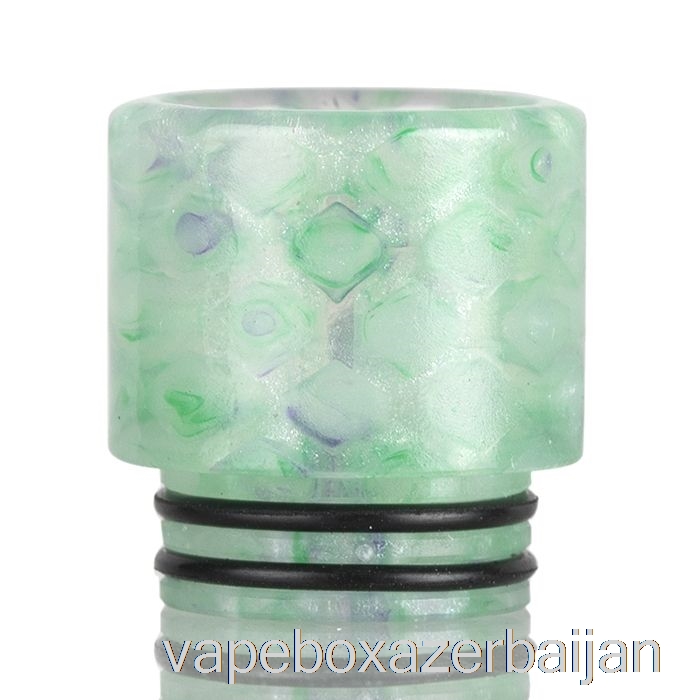 E-Juice Vape 810 Clear Snakeskin Resin Drip Tip Green